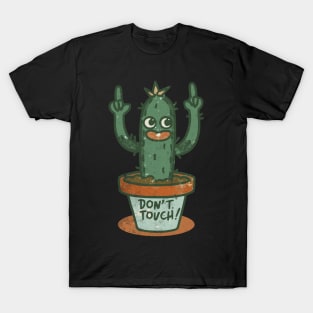 Don't Touch! Funny Cactus vintage style T-Shirt